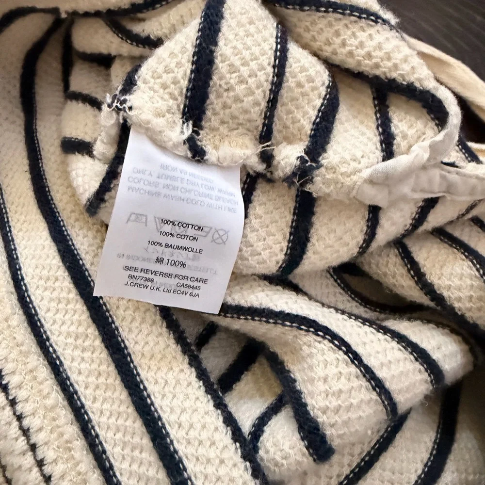 Madewell Cream and Navy Striped Knit Tank 100% cotton - Picture 4 of 4